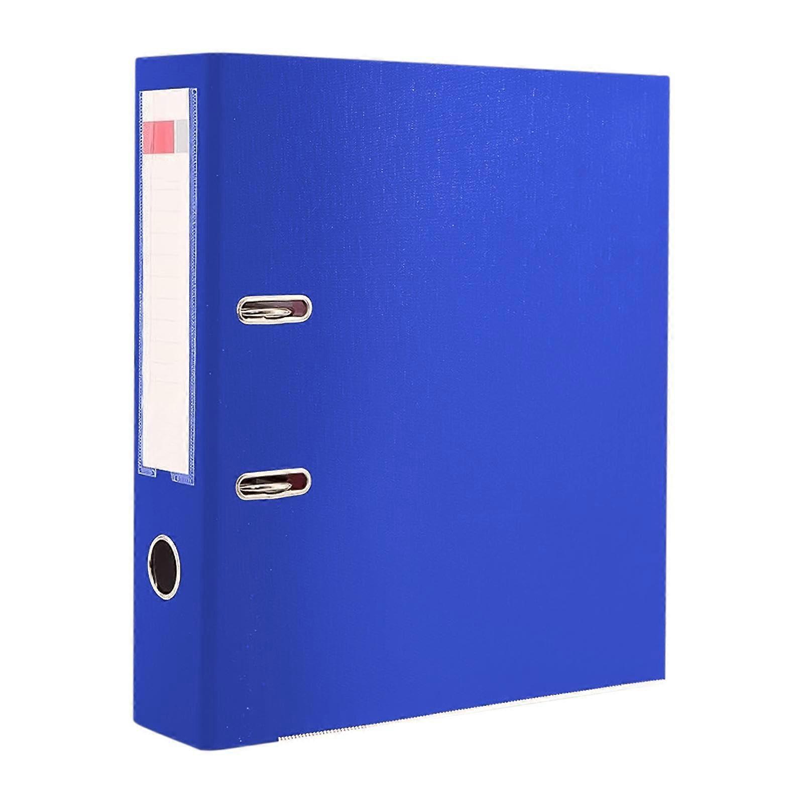 A4 File Storage Box - Portable Project Bag for Documents, File Folder Organizer for Home, School, Classroom in Blue