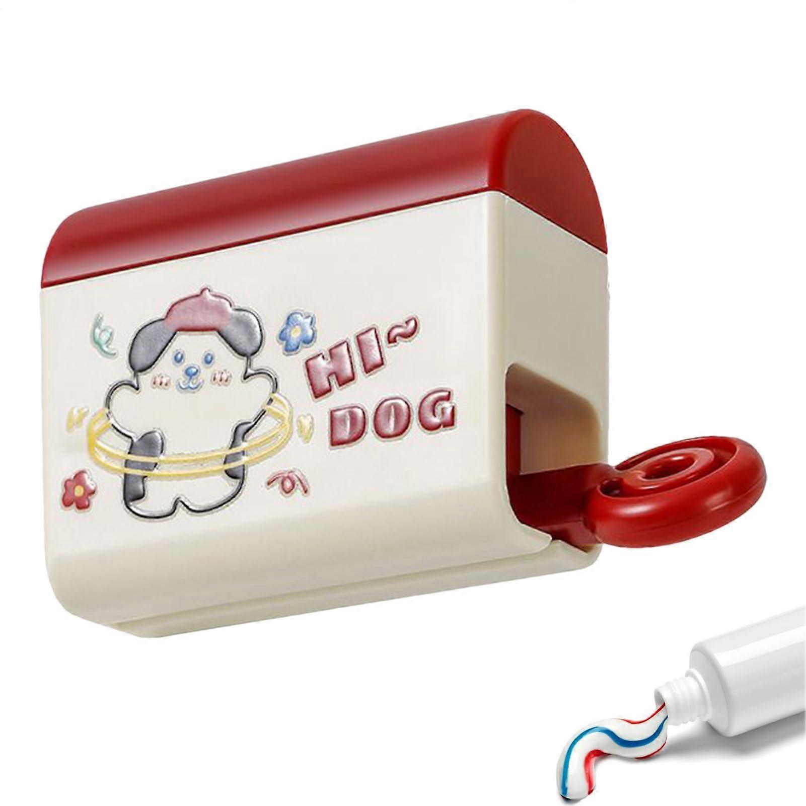 Toothpaste Dispenser and Tube Holder, 2-in-1 Bathroom Organizer, Reusable 9.4 cm, Space-Saving Design for Travel and Home