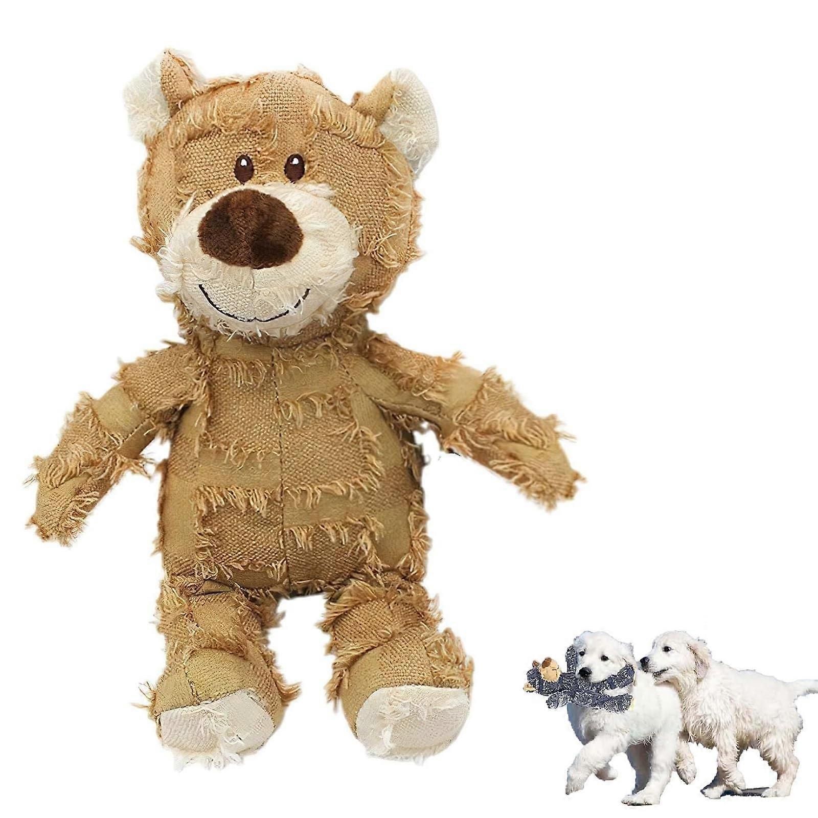 Indestructible Dog Toy Bear Plush for Large and Small Dogs, 2024 Updated Model, Durable Chew-Resistant Material