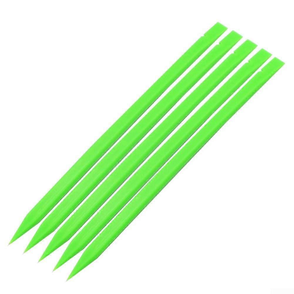 Set of 5 plastic pry tools for phone with flat and pointed doubleheaded spudger for safe screen opening and device maintenance (green)