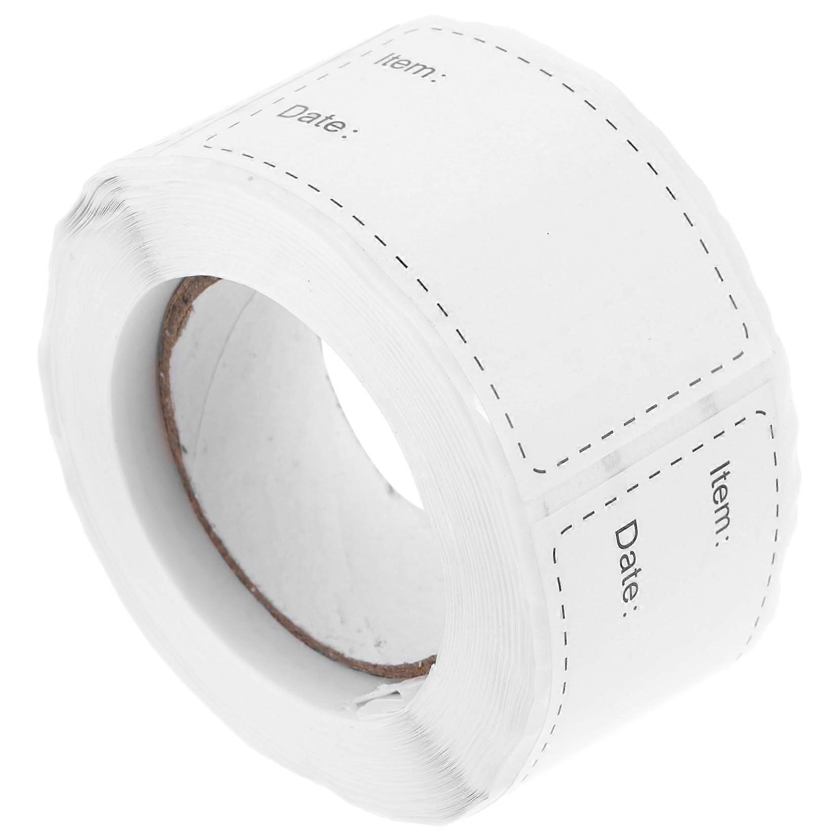 1 Roll Food Labels for Containers, SelfAdhesive Freezer Labels, Removable for Fridge Storage Containers, Easy to Write on, Organise