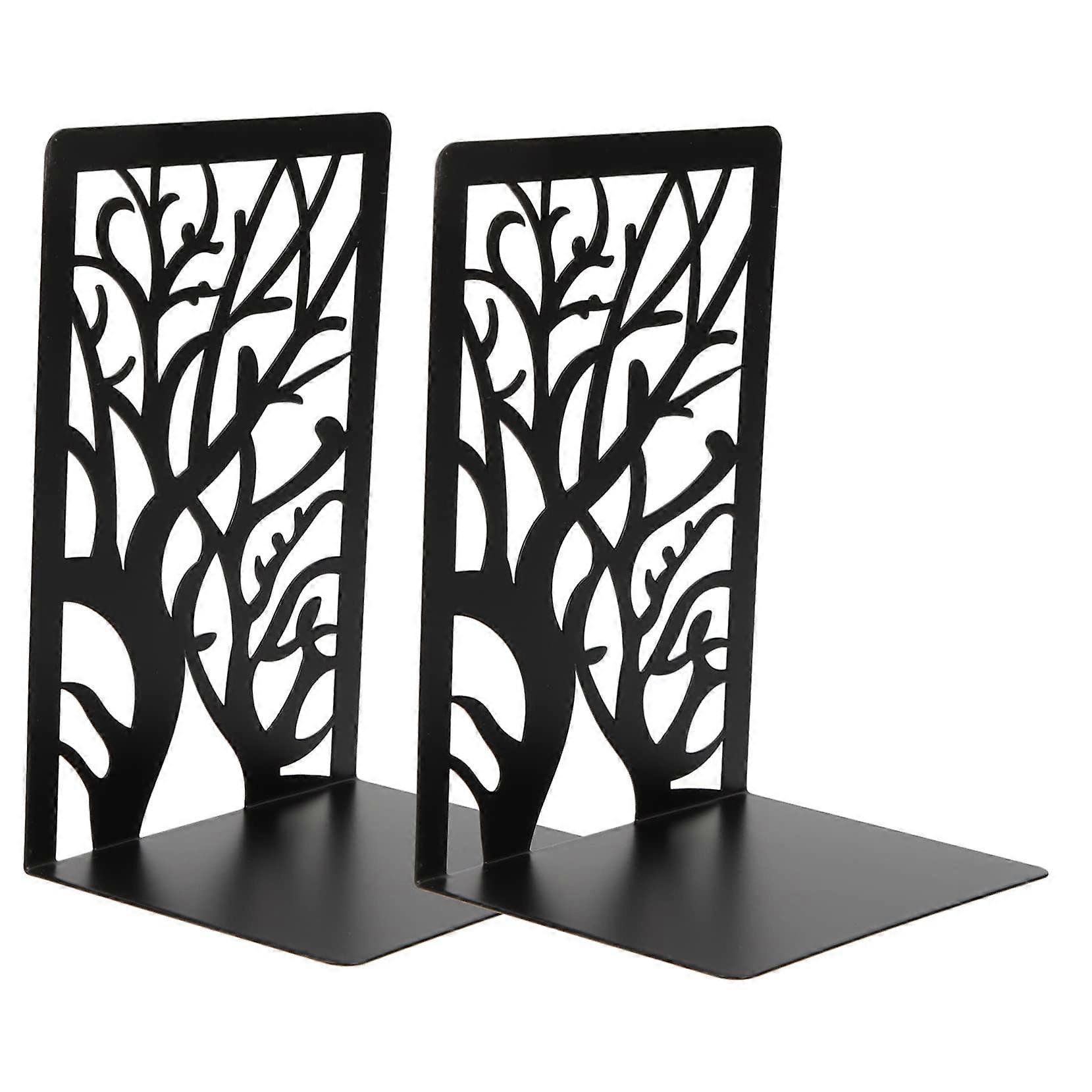 Metal Bookends For Shelves, Reading Bookends, Decorative File Bookends Set For Home Office