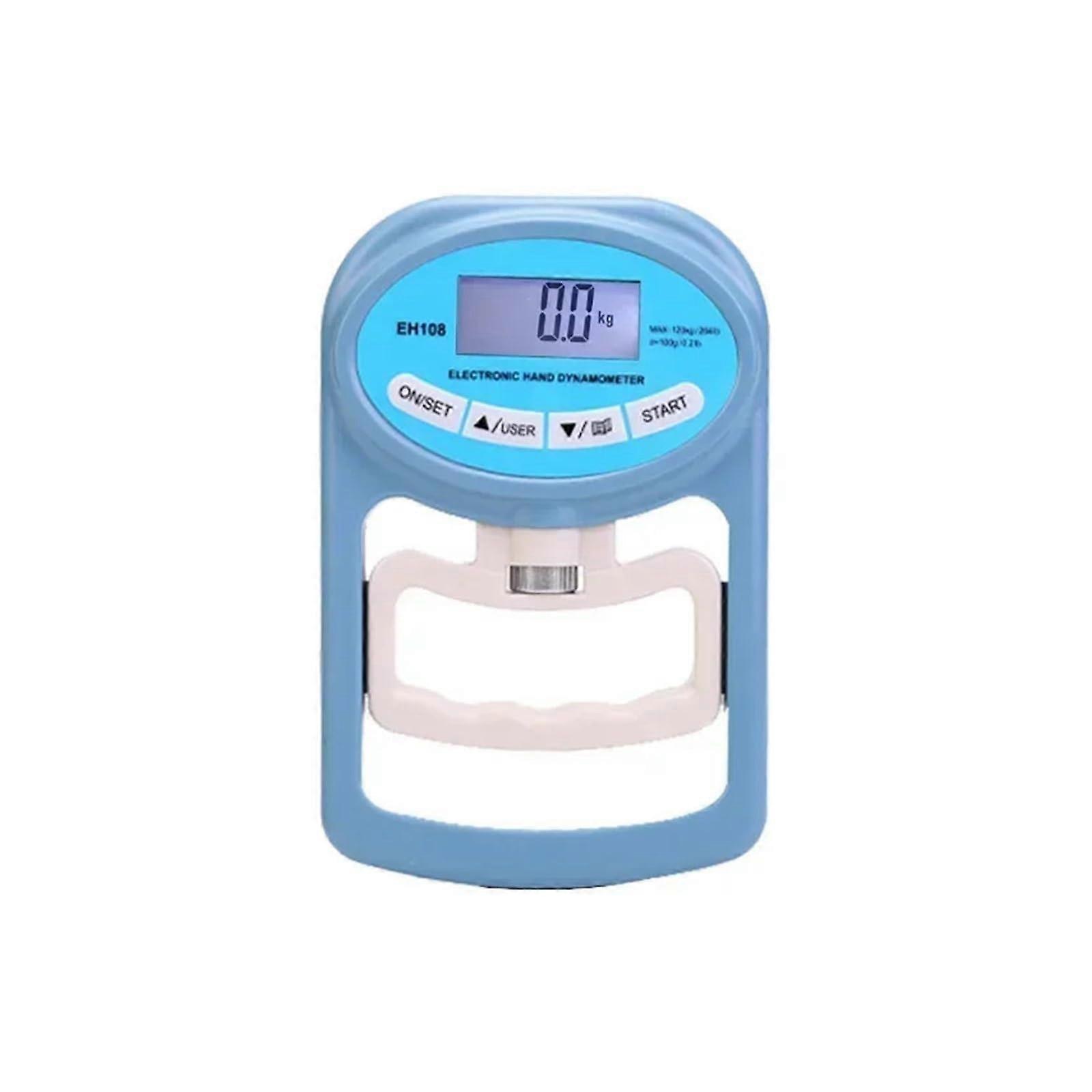 Digital Hand Dynamometer Grip Strength Trainer Electronic Tester USB LCD (Blue)