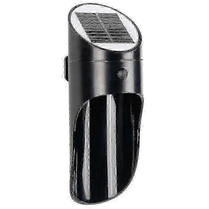 Solar LED Wall Light Outdoor with Day/Night Sensor - Black A