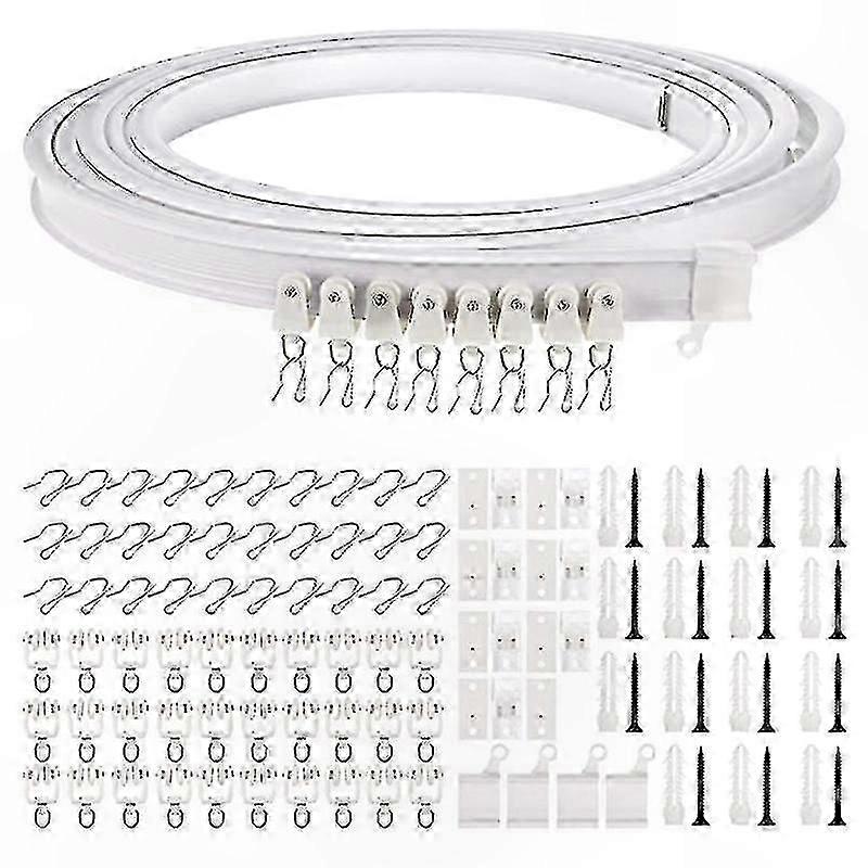 Flexible Bendable Ceiling Curtain Track, Adjustable Curved Rail for Curtains, 1-5 Meter Length Options