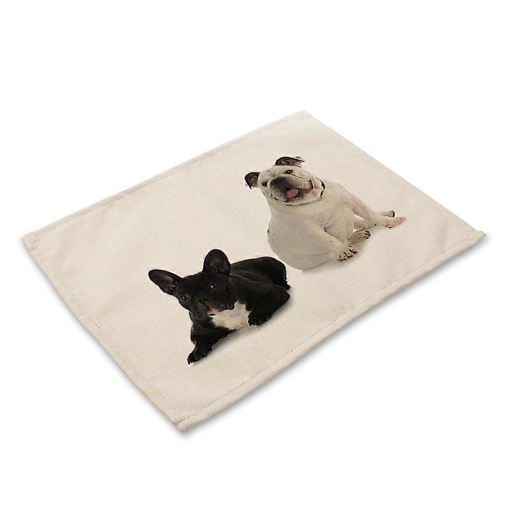 Cute Dog Print Anti Slip Heat insulation Placement Bowl Plate Fork Table Mat(MA0046-5)