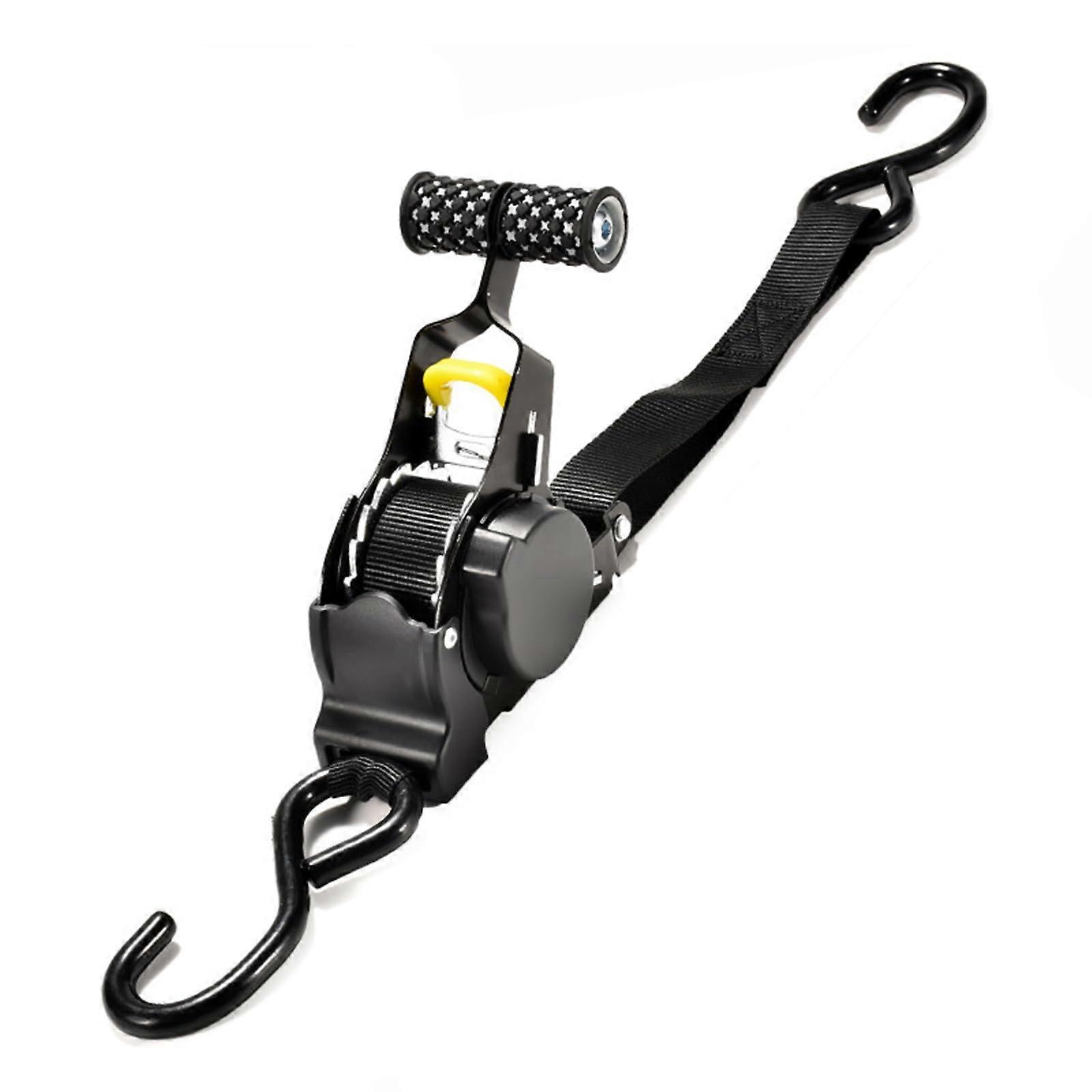 Automatic Retractable Motorcycle Tie Down Straps with Ratchet, 680kg Breaking Strength