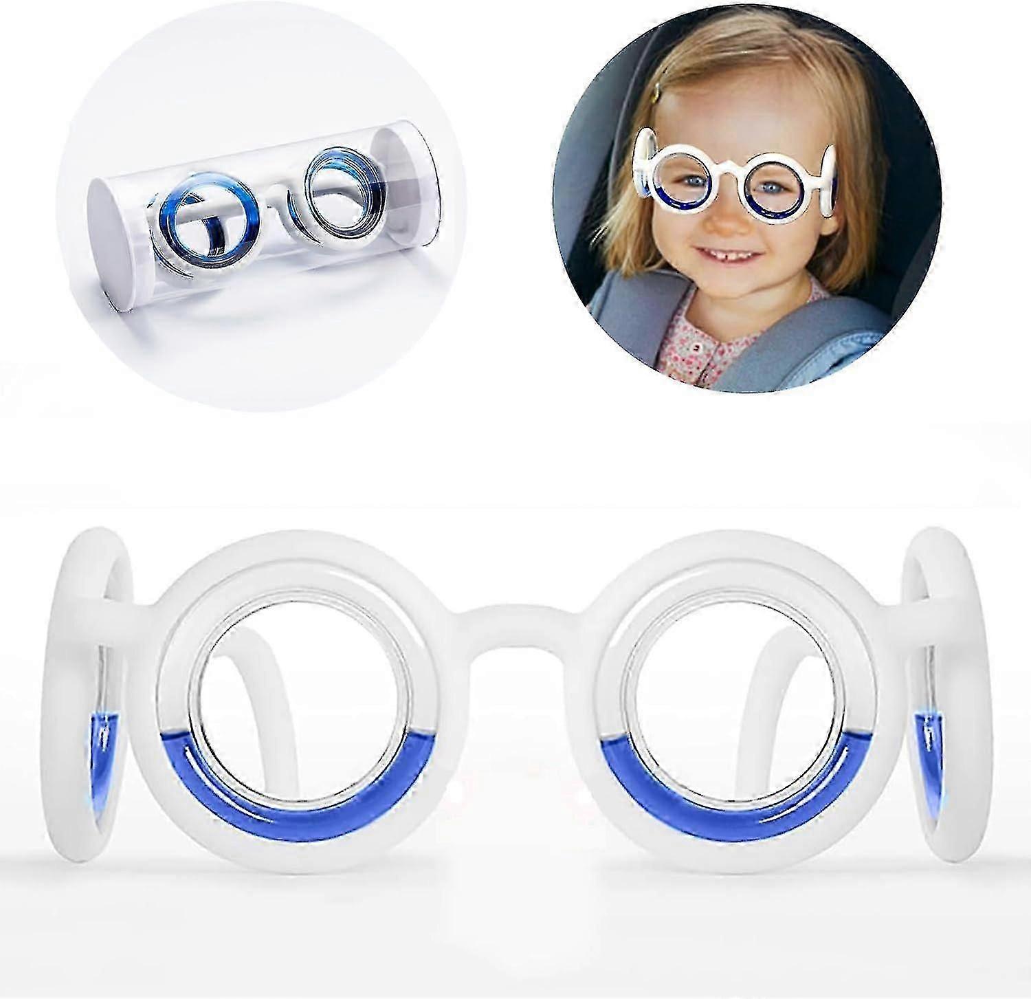 乗り物酔いを和らげるための吐き気防止スマートグラス - 子供と大人のためのポータブルでスタイリッシュ(英国デザイン)