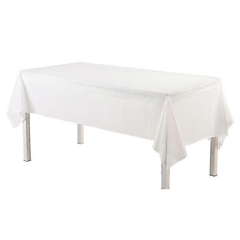 Pack of 1 Translucent Plastic Disposable Tablecloth 1.37 x 2.74 M, Rectangular