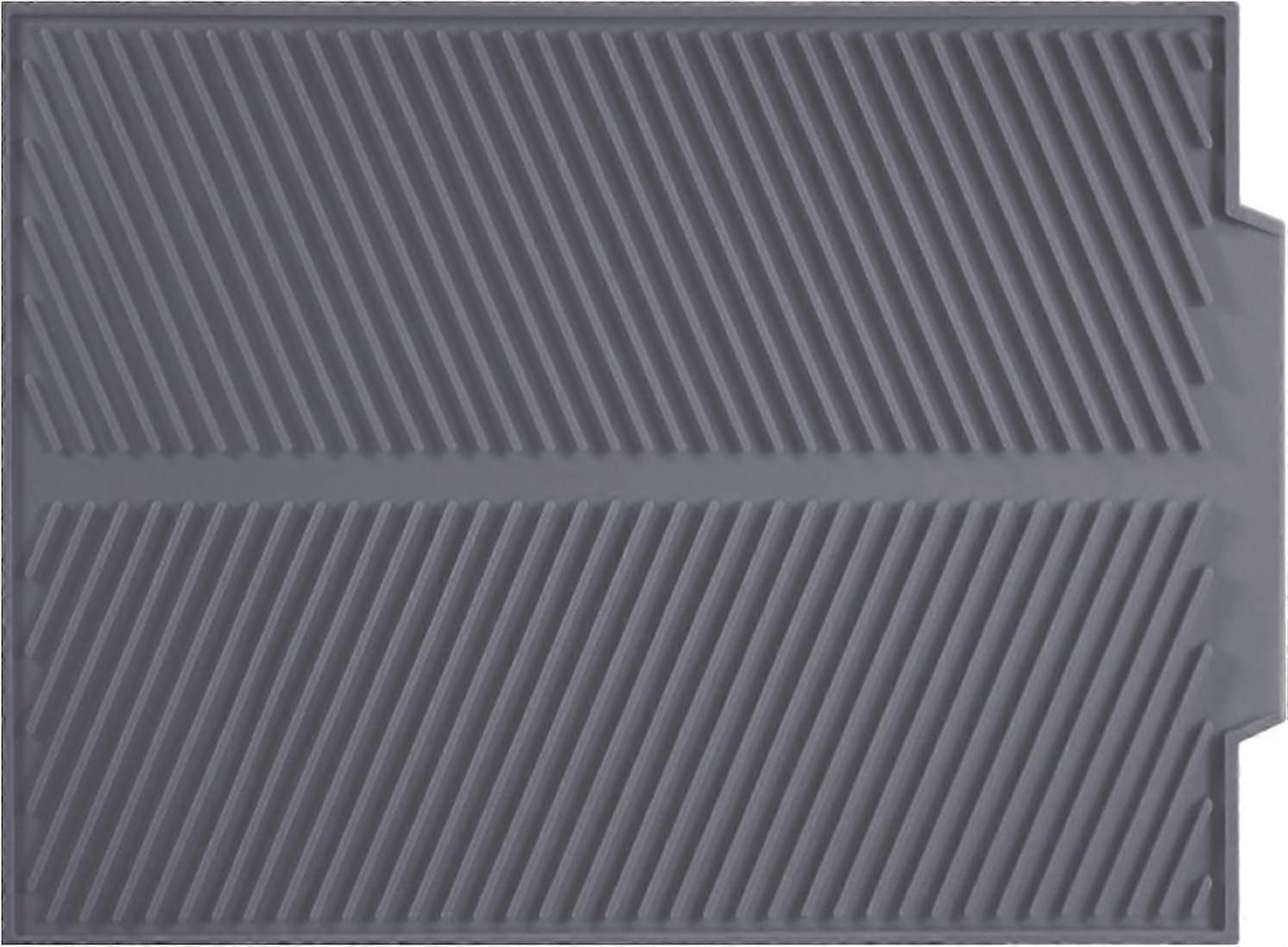 Dish Drying Mat for Kitchen Counter, Silicone Large Dish Drying
