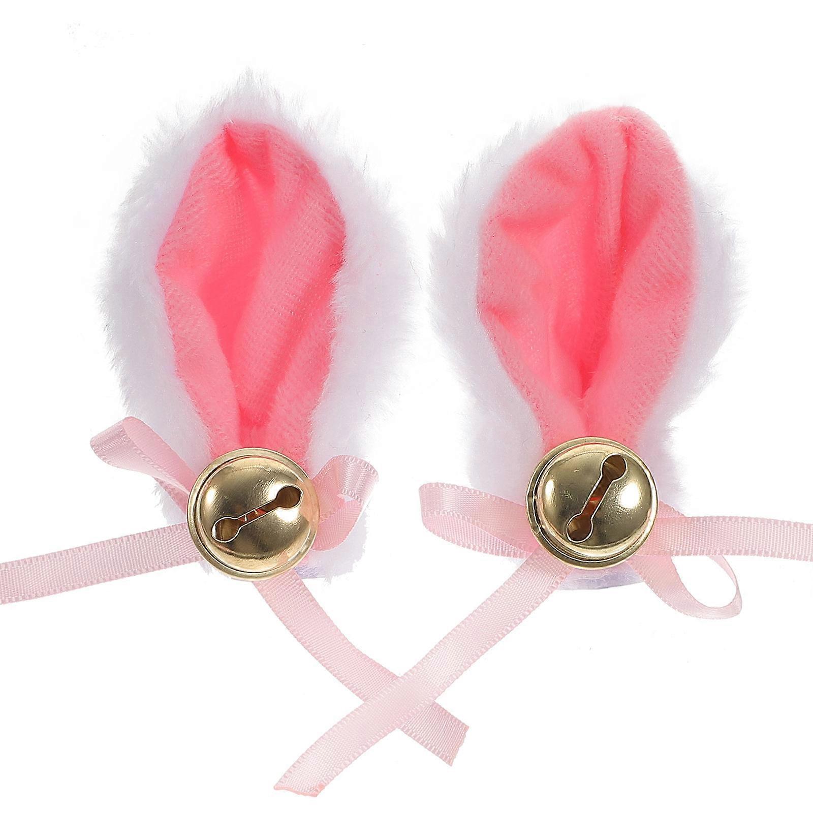 Furry Ears Plush Decors for Outdoor Activities in Motorcycle Multi Color Enhance Appearance 1 Set