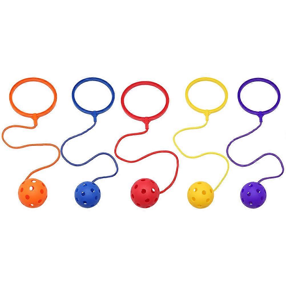 Skip Ball Ankle Toy Jump Sport for Fitness Equipment Assorted Color Abs Material Coordination Improvement 5Set