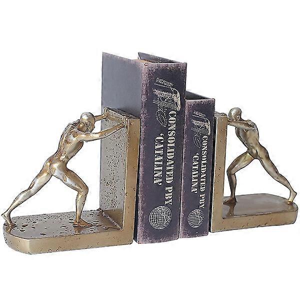 Metal bookends, set of two, stable and practical for multiple environments