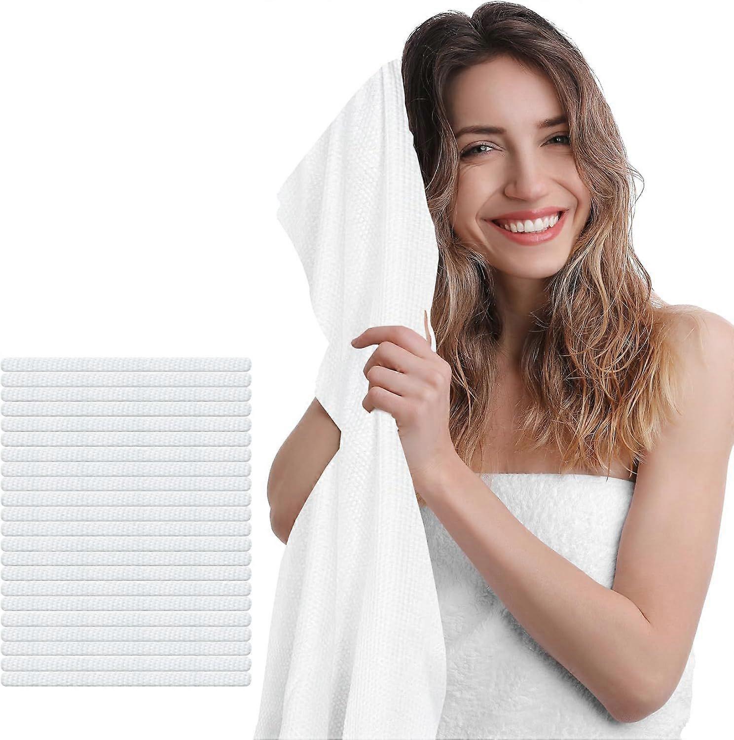 使い捨て大型高級タオル、超吸収性ドライヘアタオル100枚、環境に優しい使い捨て