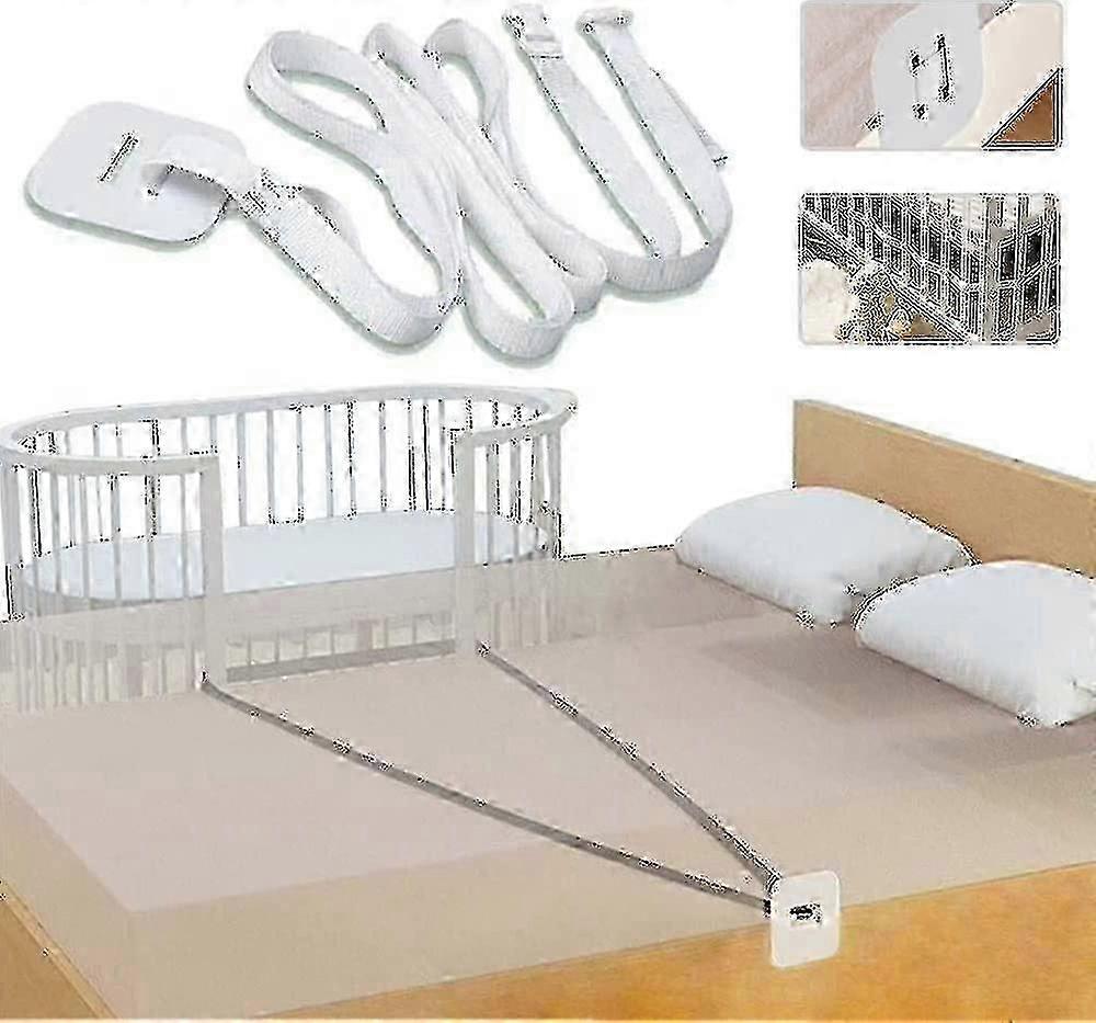 Extra Bed Attachment Belt - Secure & Stable Cot Fastening in White