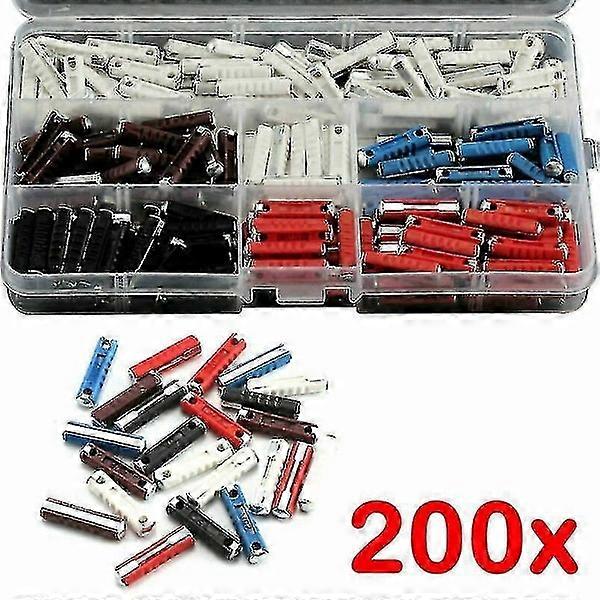 Fuse Combination 200pcs Ceramic Torpedo Fuse 5a 8a 16a 25a 40a Fuse Group for Electrical Safety.