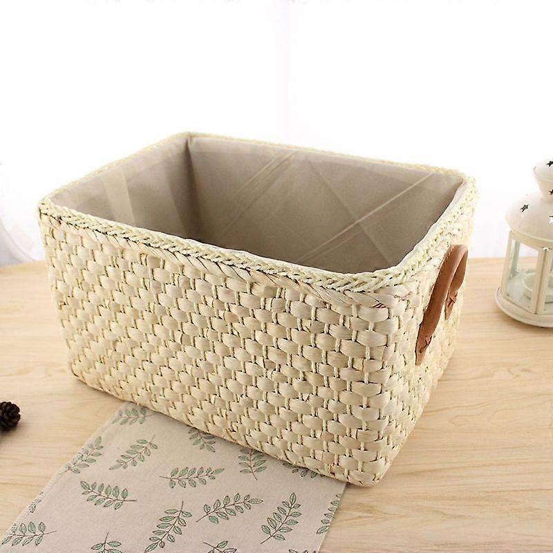 Manual Woven Storage Basket Handmade Laundry Wicker Baskets Sundries Organizer Clothes Toys Contain
