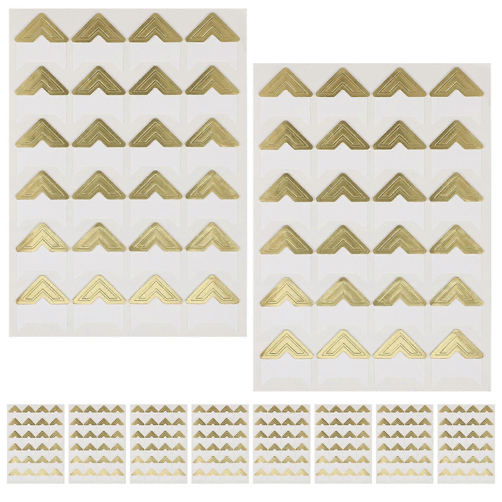 Adhesive Photo Corners Self Adhesive Photo Frame Corner Protectors for Christmas Memory Book Golden Paper Protect Photos 240Pcs