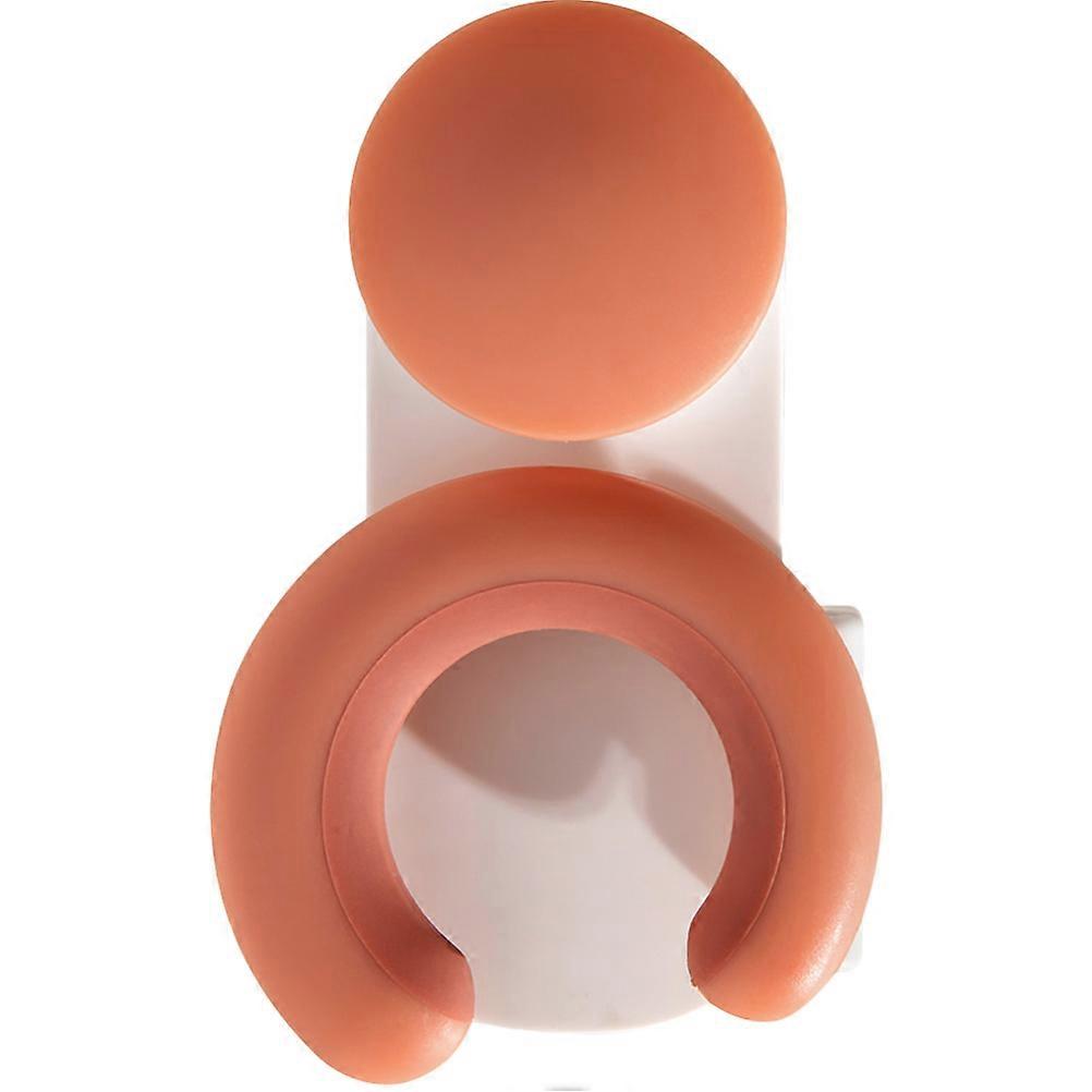Bathroom Mop Hook Wall Mounted Mop Holder Kitchen -Orange 3.9×2.8×1.6in Hanging Mop And Broom 1Pcs