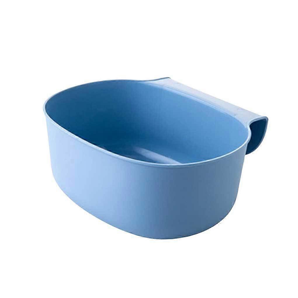 2Pack Kitchen Hanging Trash Bins, Oval Blue Waste Baskets For Desktop Use, Sink Trash Can, SpaceSaving Design