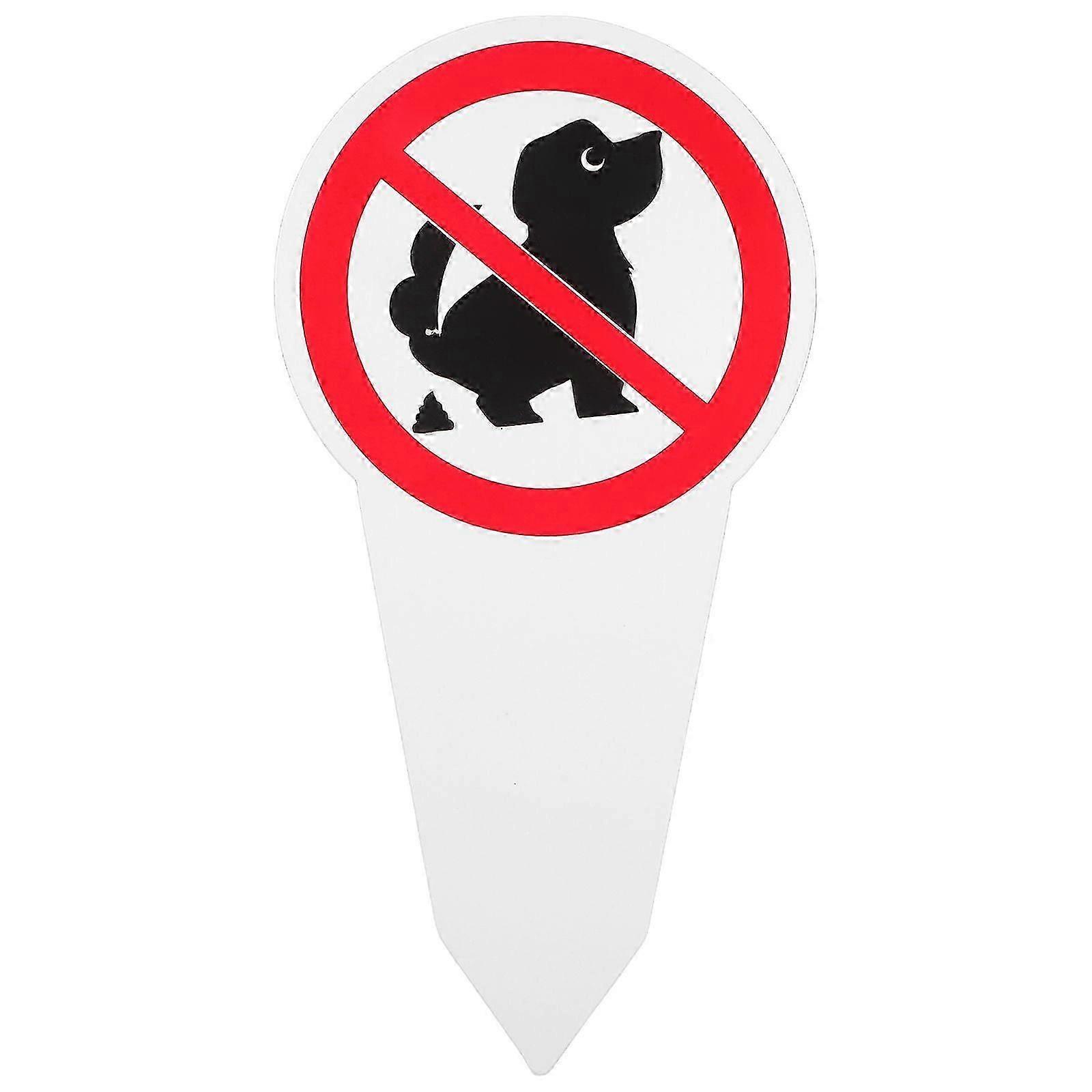 2pcs No Pooping Signs: No Dog Poop Signs With Stake Weatherproof Yard Warning Keep Off The Grass Clean Up After Your Dog Lawn Garden Decor