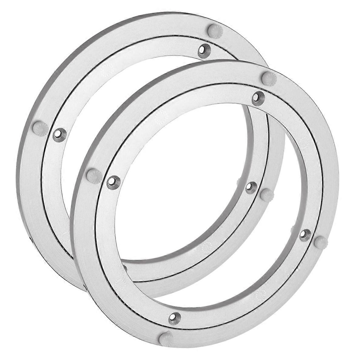 2 PCS 8 Inchs Lazy Aluminum Bearing Rotating Turntable