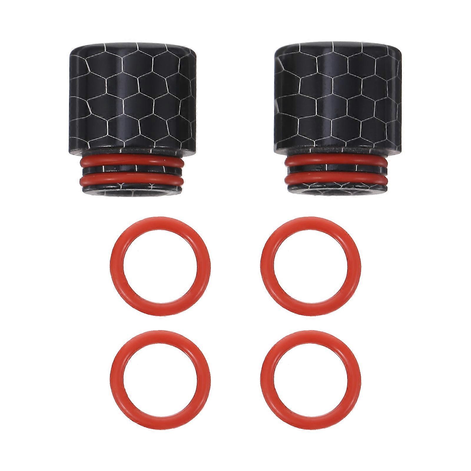 Replacement Honeycomb Resin Tips for Coffee Machine 2Pcs Black Set