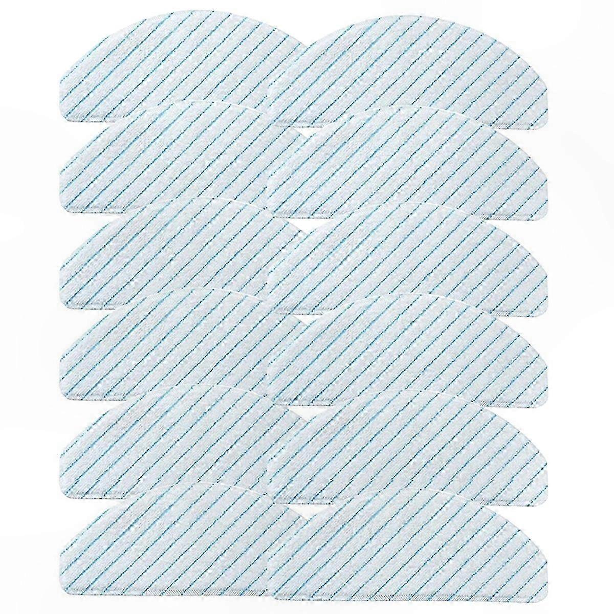 12-Pack Disposable Cleaning Pads for Robotic Mops, Compatible with Multiple Models