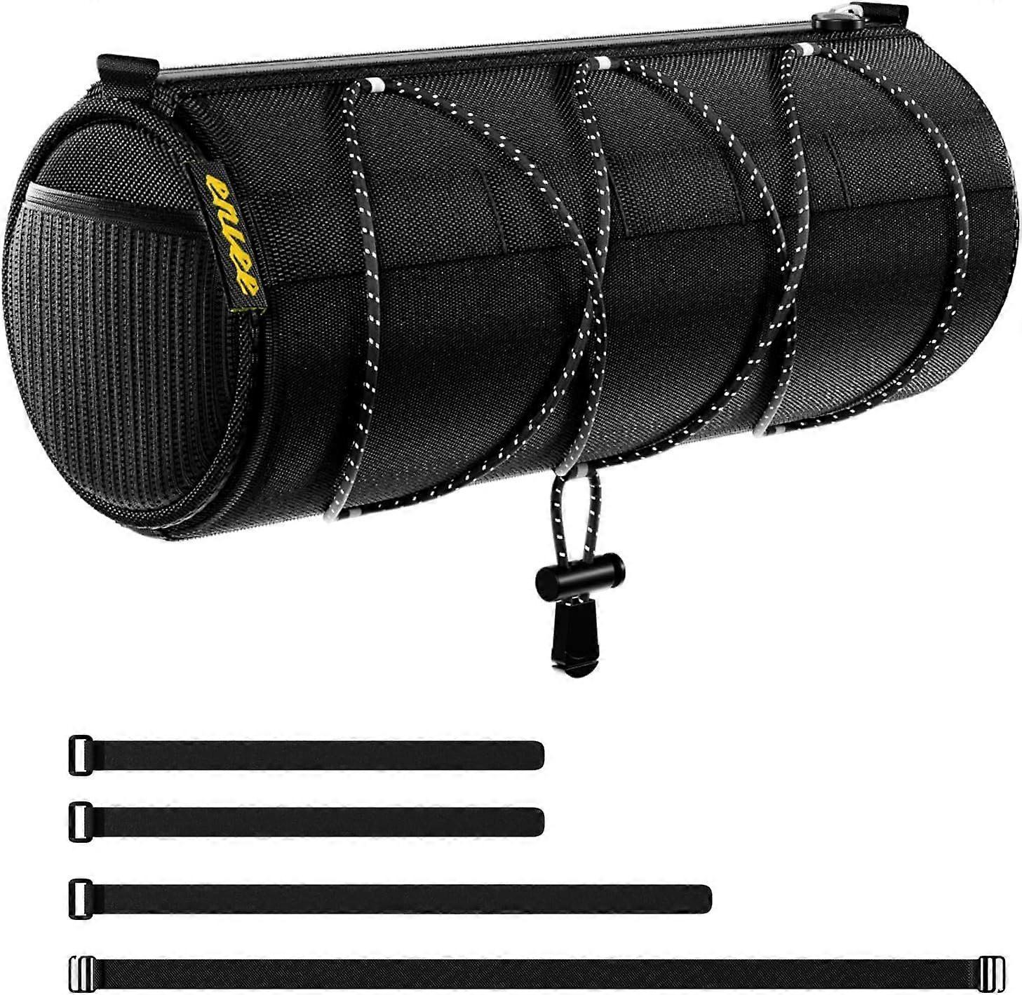 2.2L Waterproof Bike Handlebar Bag, Lightweight Front Bag with Reflective Strips for MTB/Road(Black)