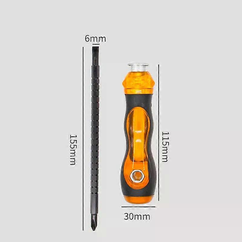 2 in 1 Ratchet Screwdriver Set Short Handle Slotted Cross Screwdriver Household Tool Multifunction Magnetic Telescopic