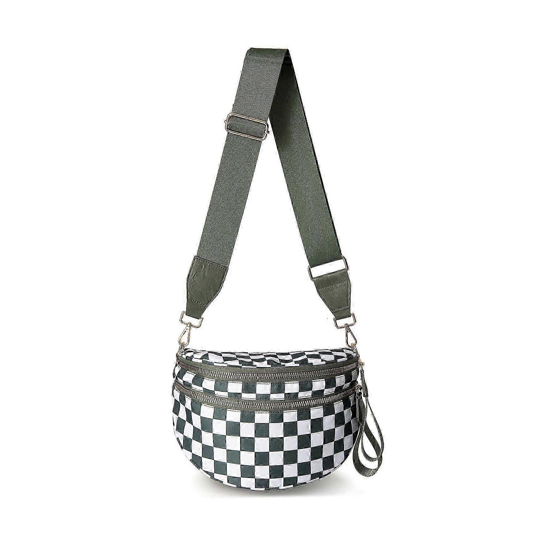 Nuvore Crossbody Bag, Checkered Crossbody Comfort Bag, Fanny Packs for Women