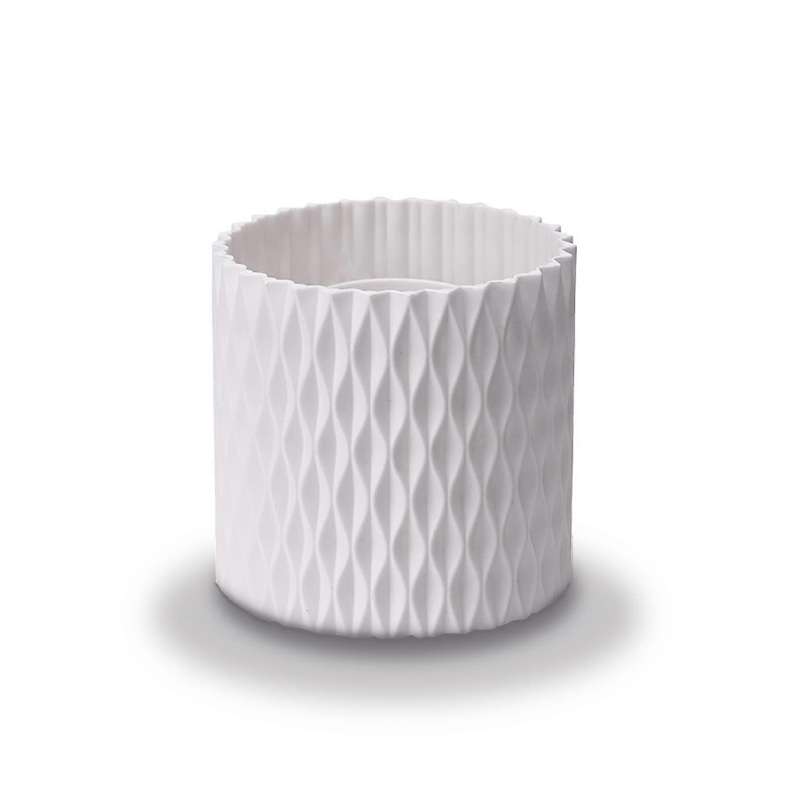 Makeup Brush Holder Rotatable Cosmetic Organizer White 360 Degree Rotating Storage For Brushes