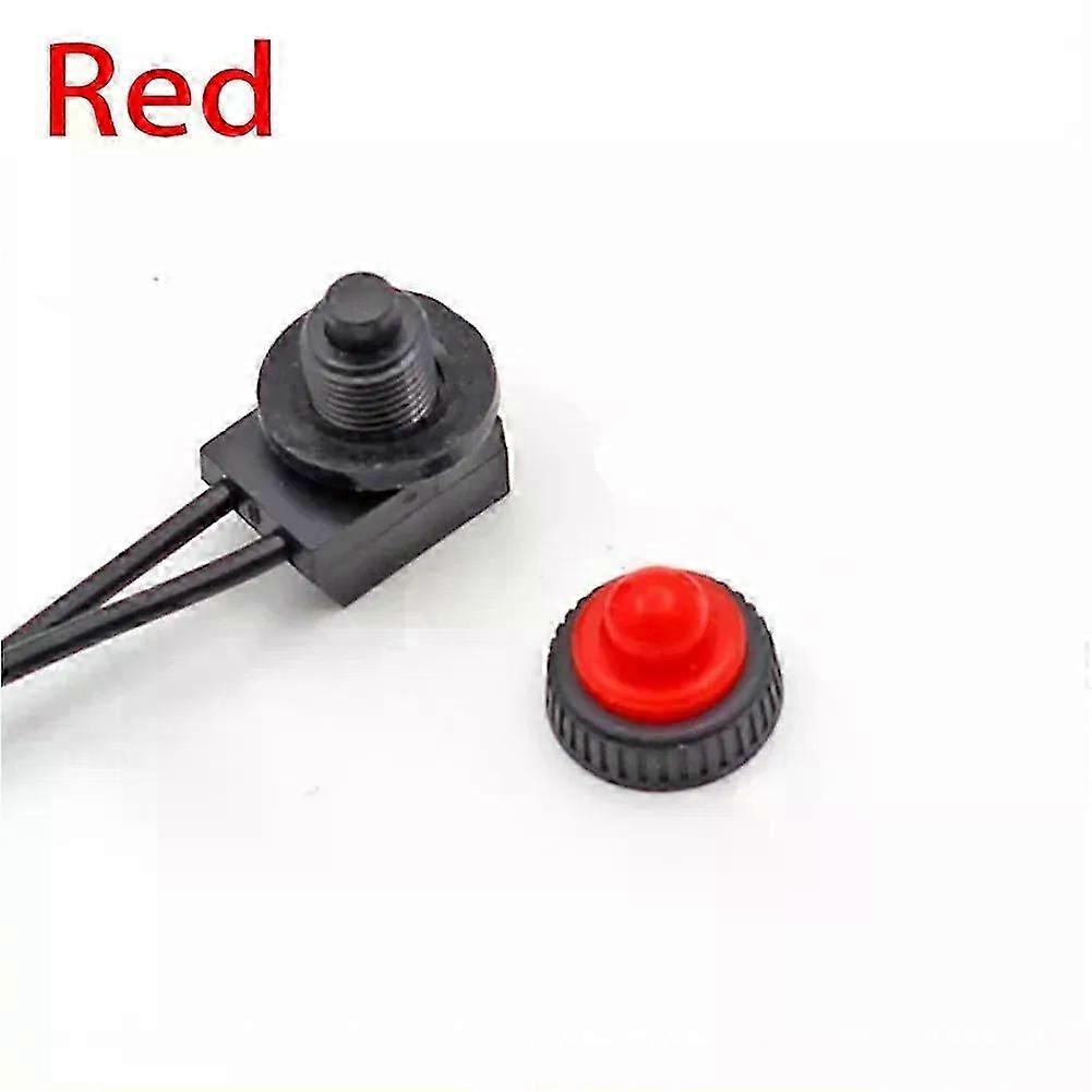 1PC Waterproof Push Button Switch KP107 12V Waterproof Latching Push Button On-Off Switch With Leads Wire Self-locking