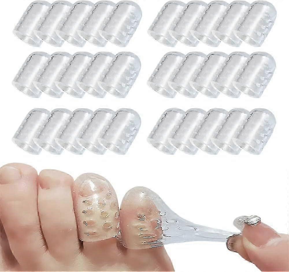 Gel Toe Caps Toe Protectors Breathable Litte Toe Sleeves, Toe Protectors Caps Guards For Blisters, Corns, Hammer Toes, Ανακούφιση από τον πόνο τριβής