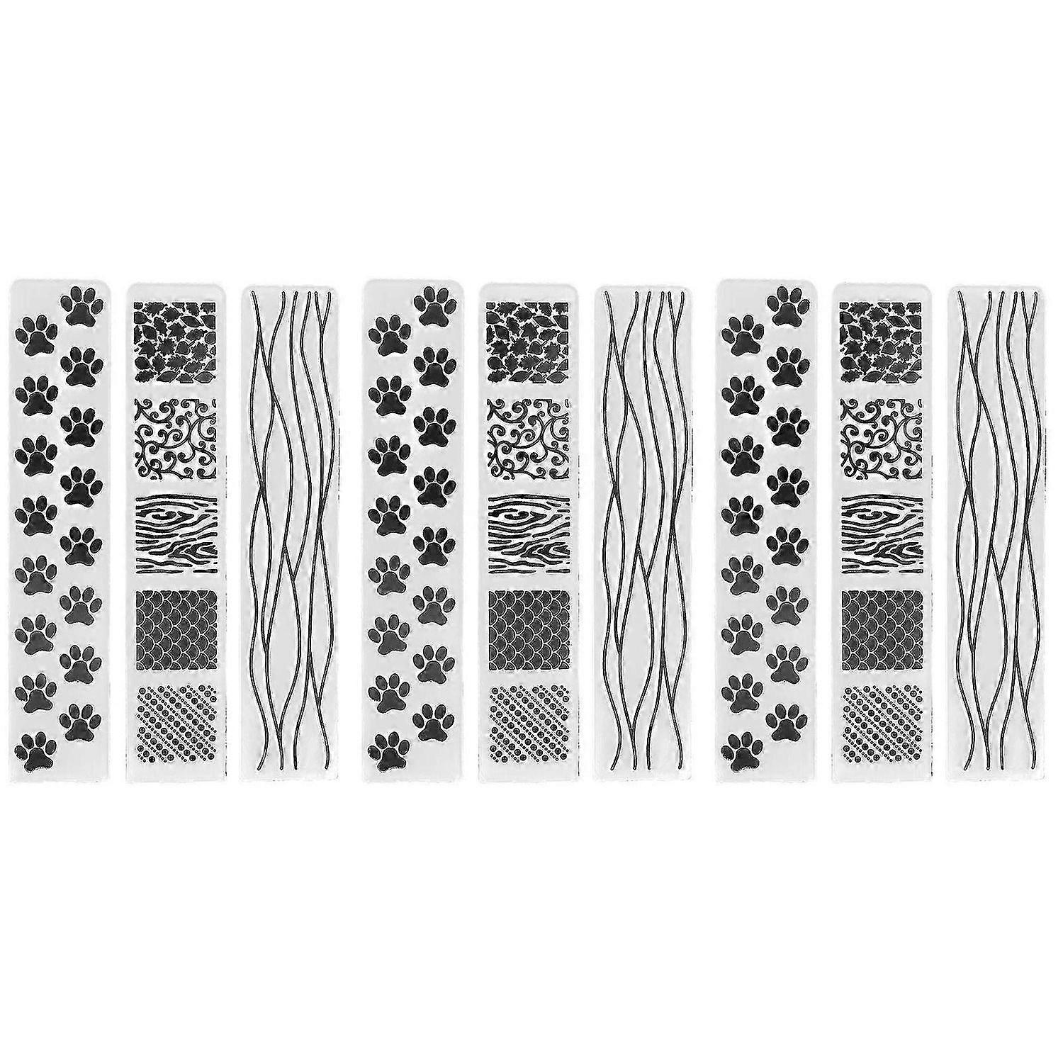 2025 Latest Model 9Pcs Plastic Embossing Folders Embossed Template DIY Card