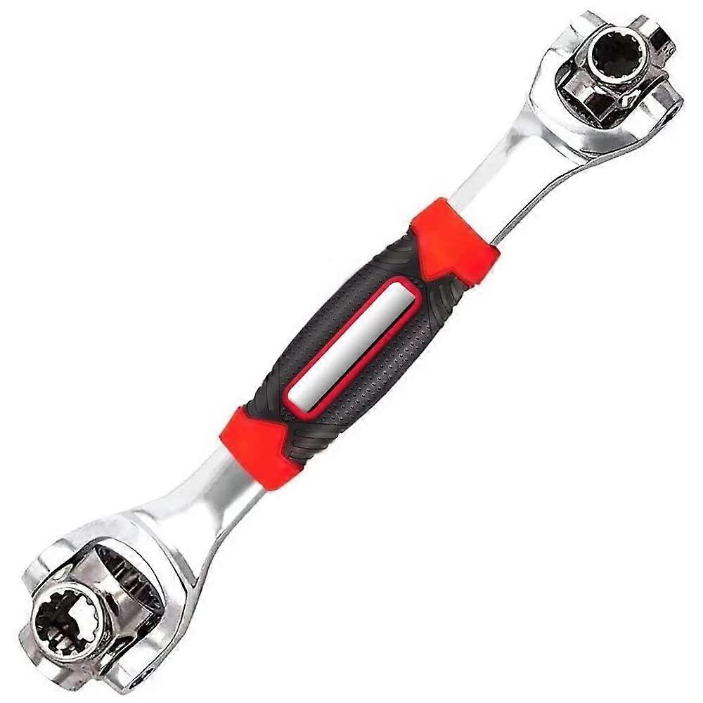 Adjustable Wrench 48In1 Tool Socket Set For Spline Bolts, 360 Degree Universal Spanner, Home And Car