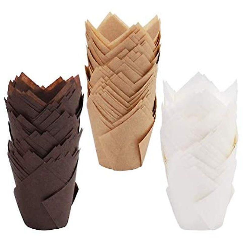 Tulips Muffin Cups Made Of Paper, 150 Pieces Cupcake Baking Cups