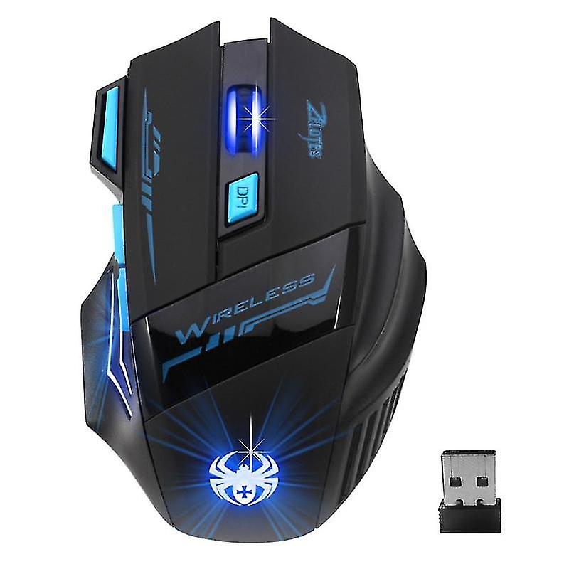2.4ghz Wireless Usb Optical 2400dpi 7 Buttons Led Adjable Ergonomic Gaming For Pc Computer