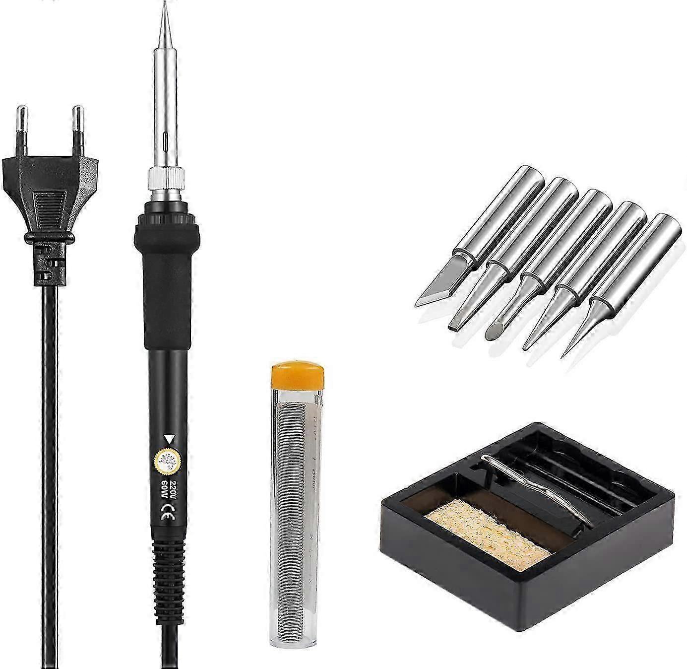 60W adjustable temperature soldering iron 220V internal heating electronic soldering pen tool kit