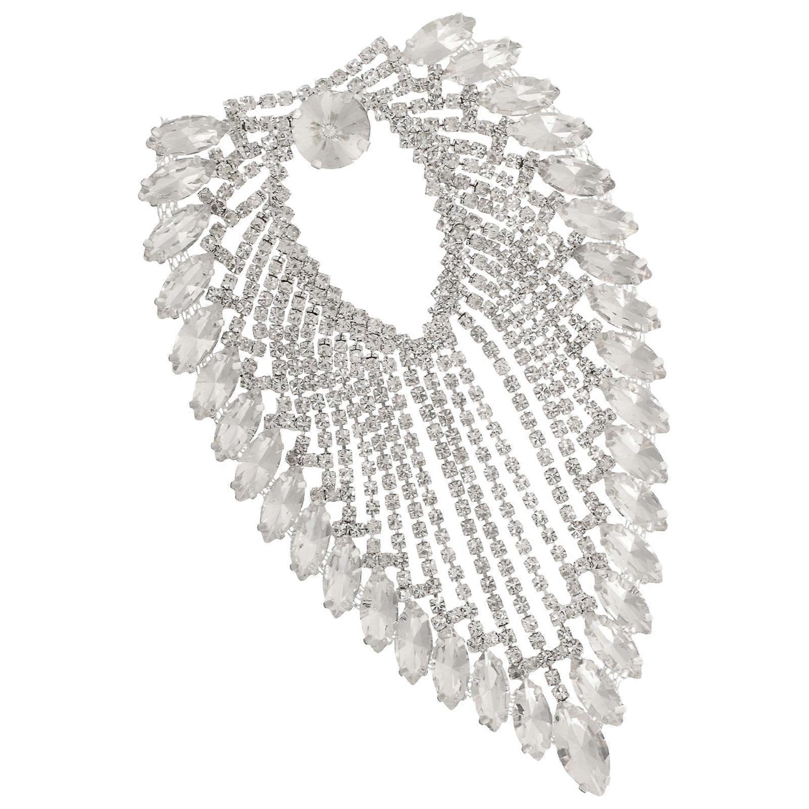 Crystal Applique Patches Handbag Decors for Decoration Use 5Pcs Transparent