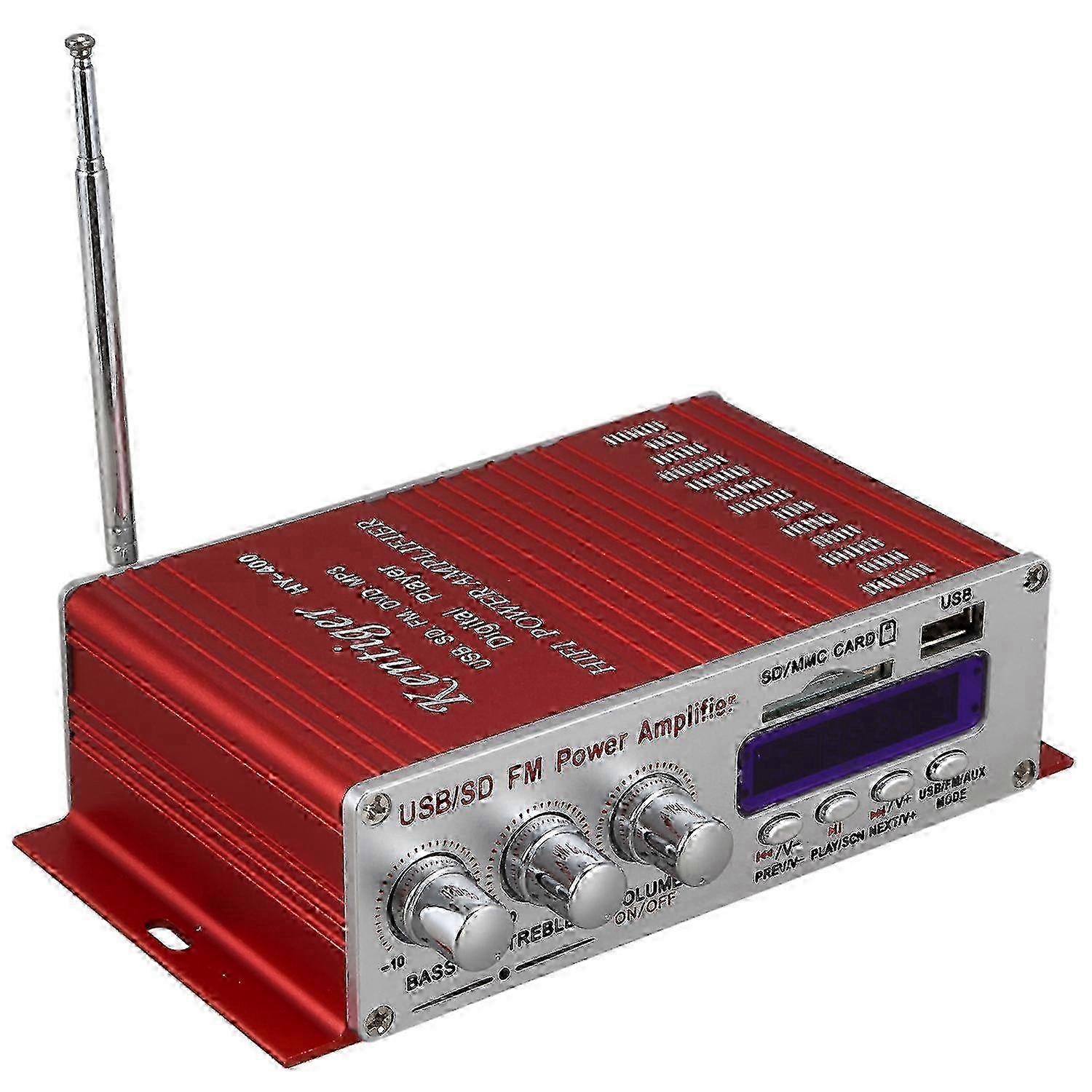 Car Power Amplifier HY-400 Four DSP Sound Field 20W×2 Channel FM Reception