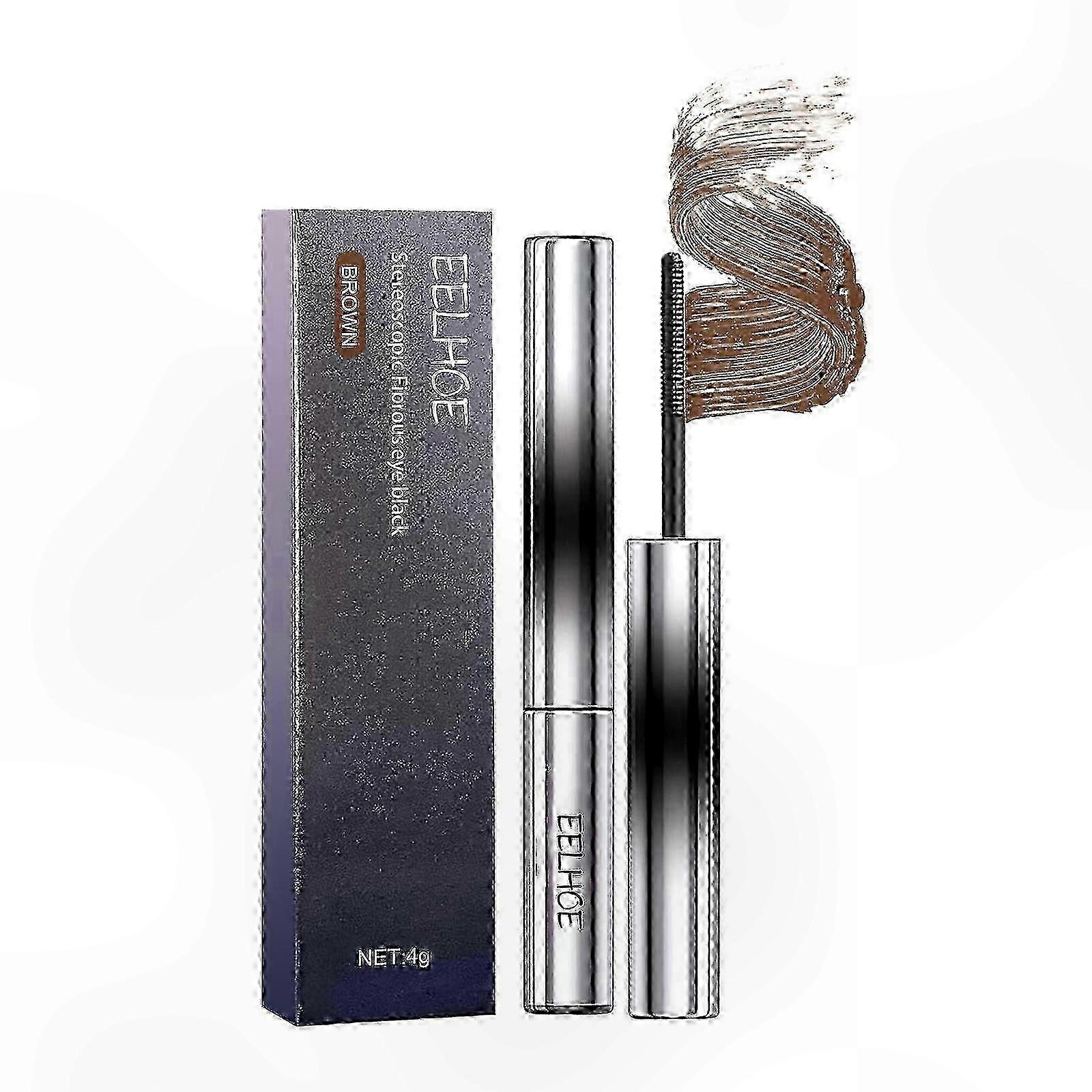 Waterproof Curling Mascara for Thick Natural Lashes Smudge-Proof Makeup in Black