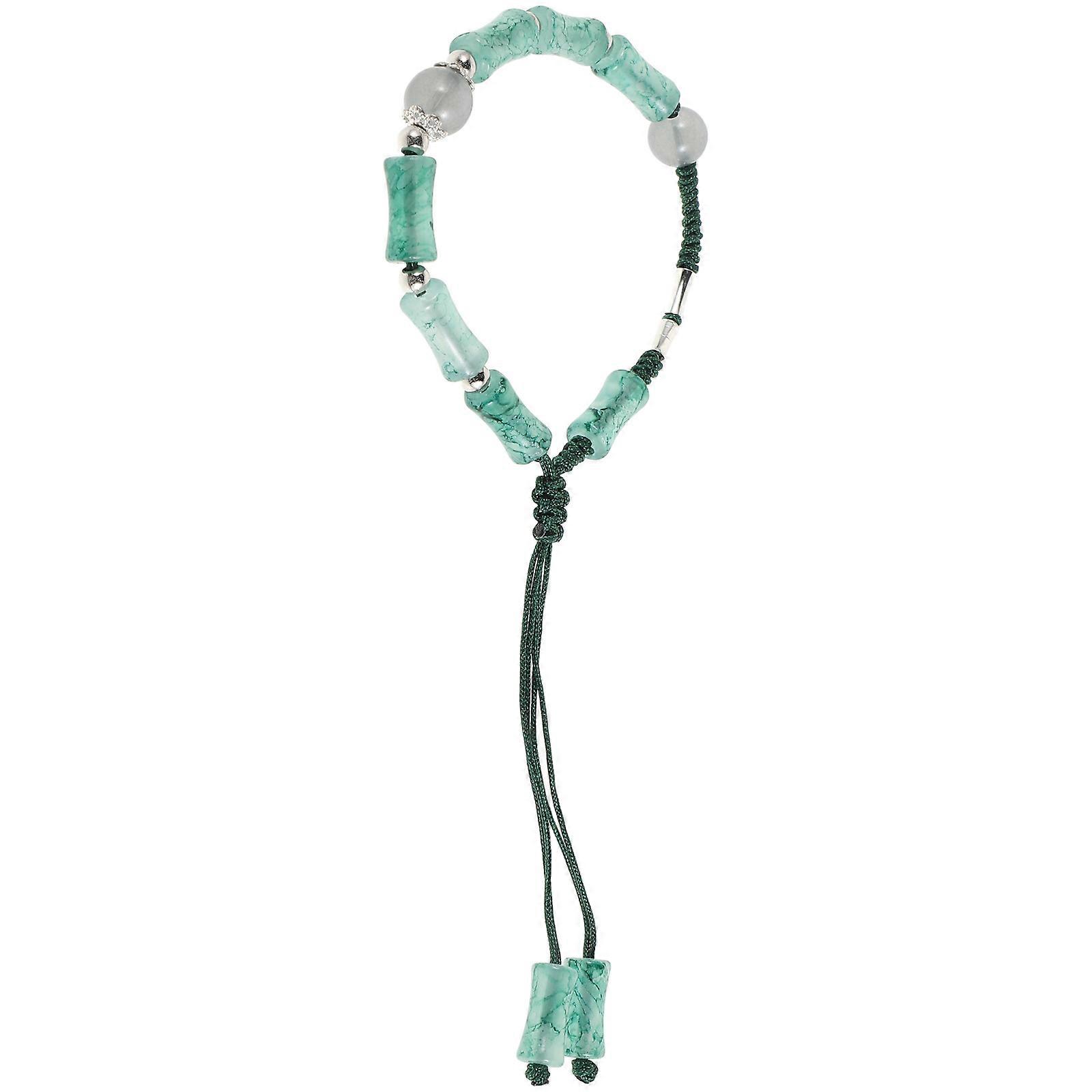 Bamboo Joint Handmade Bracelet Adjustable Beaded String Bracelet for Decoration