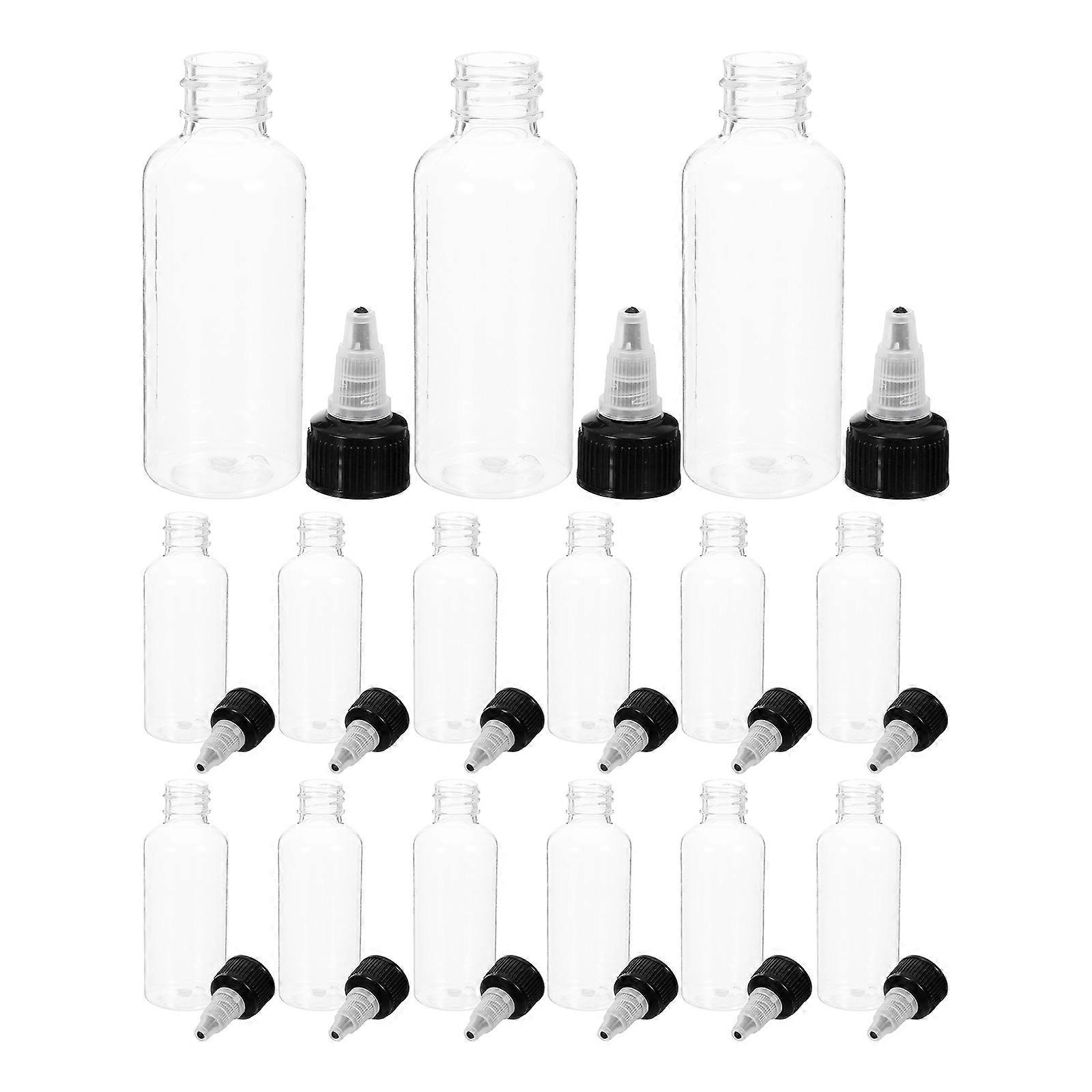 15Pcs Precision Tip Applicator Bottles for Arts and Crafts Pigment Transparent Pet Plastic Squeeze for Accurate Application