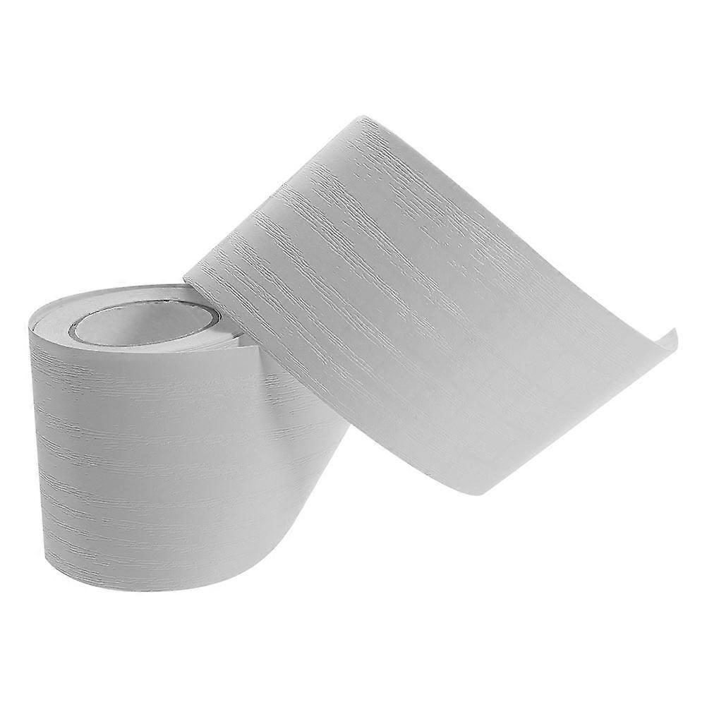 Adhesive Wall Trim Skirting Board Cover for TV Background Walls Pvc Silver Baseboard Molding Trim for Homeowners 2rolls