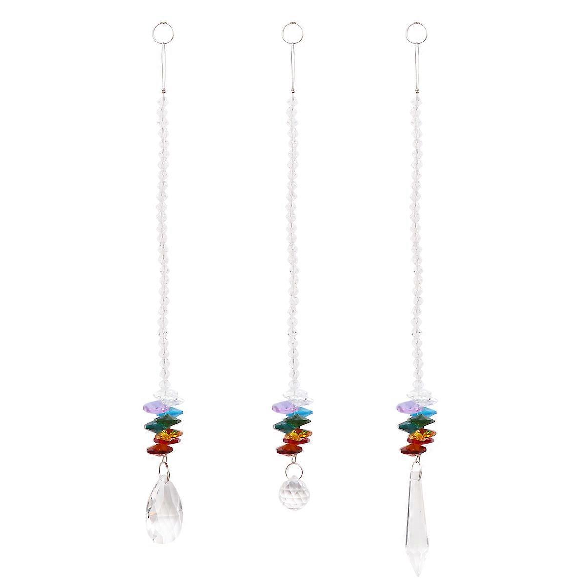 Water Crystal Lamp Ball Pendant for Decoration 3Pcs Delicate Crystal Ornaments