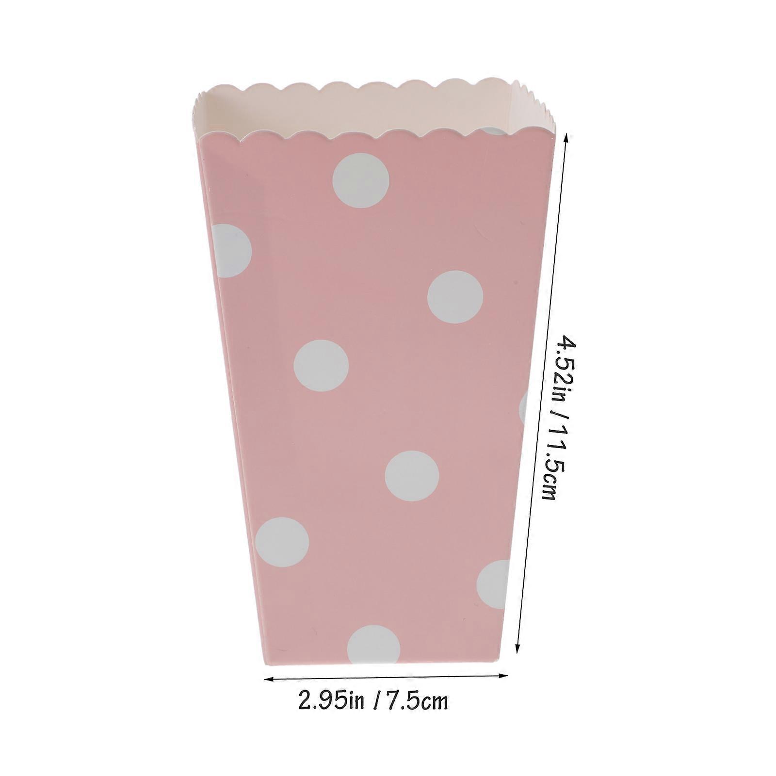 Paper Party Snack Box Popcorn Containers Birthday Movie Night Wide Open Top Paper Packaging 24Pack