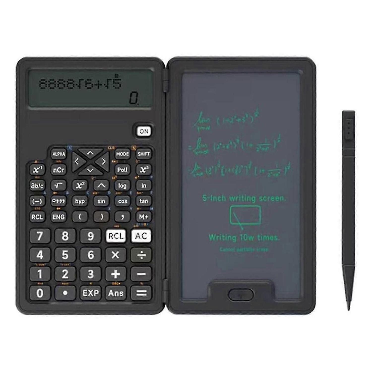 Calculator with Writing Board 12 Digits LCD Display Black