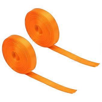 10mm Geschenkverpackungsband wasserdichtes dekoratives Band DIY Polyester Geschenkband 5yard x 2pcsOrange