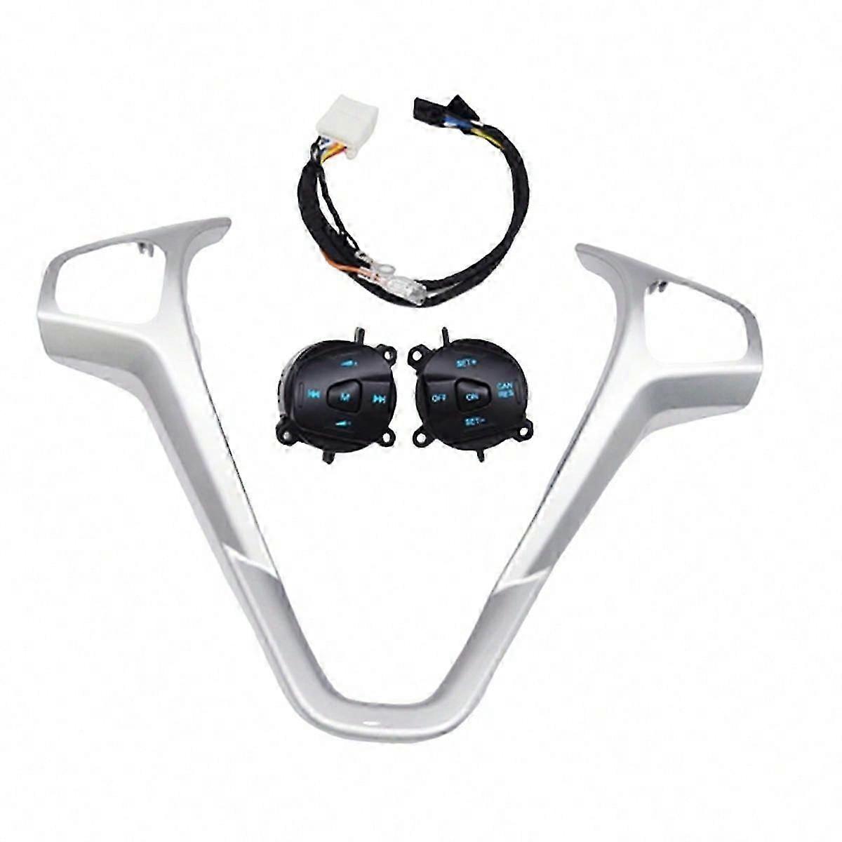 For Fiesta MK7 MK8 Escort Ecosport Car Blue LED Cruise Switch Button with Steering Wheel Trim Frame and Wiring